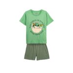 Pijama de Verano The
 Mandalorian para Niño – Color Verde – Talla 6 Año