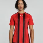 PUMA Teamliga Striped
 Jersey Shirt, Puma Red-puma Black-puma White, S 
