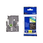 Brother, TZe335,
 Cinta laminada, Texto Blanco sobre Fondo Negro, Ancho