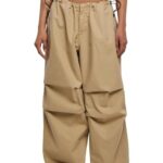 Urban Classics Ladies Cotton Parachute Pants Pantalones, Wetsand, XXXL