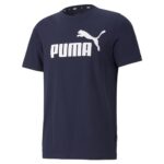 Puma Ess Logo Tee Camiseta de Deporte, Peacoat, L Hombre