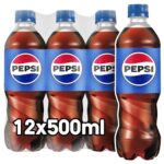 Pepsi regular Refresco de cola, pack de 12 botellas de 500 ml, 6 litro