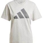adidas Mujer PWR 3 Graphic tee, Medium Grey Heather, XS