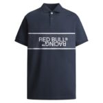 Red Bull Racing X Pepe Jeans RBR Panel Print Logo Polo, Blue (Dulwich