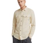 G-STAR Camisa Marine Slim, Camisetas para Hombre, Beige (Ecru GD D2496