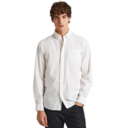 Pepe Jeans Prince Shirt, Blanco (White), XXL para Hombre