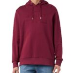 GANT Reg Tonal Shield-Sudadera con Capucha, Vino Rico, XXXL para Hombr