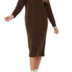 Only Onlbrandie L/S Roll Neck Dress Knt Noos Vestido, Chicory Coffee,
