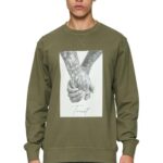 Mister Tee Trust 2.0 Crewneck Sudadera, Olive, S para Hombre