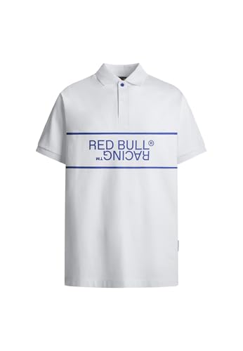 Red Bull Racing X Pepe Jeans RBR Panel Print Logo Polo, White (White),