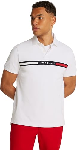 Tommy Hilfiger Polo de Manga Corta Hombre Chest Insert Regular Fit, Bl