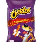 Cheetos Flamin Hot, Snack Picantes, bolsa individual de aperitivo, 80