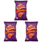Ruffles Flamin Hot, Snack de patata Picante con corte ondulado, bolsa