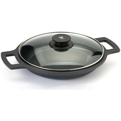 BRA Efficient Cacerola baja con tapa de cristal y asas de silicona ext