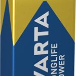 VARTA Pilas de 9V, paquete de 1, Longlife Power, Alcalina, para detect