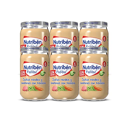 Nutribén Potitos De Ternera con Judías Verdes Y Zanahoria, Desde los 6