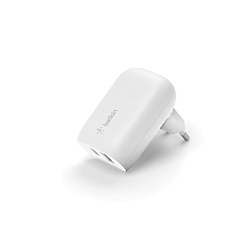Belkin Cargador Doble de Pared de 37 W para Teléfono, Puerto USB-C PD