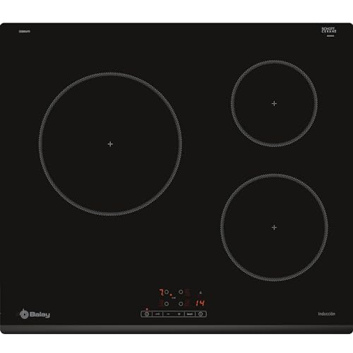 Balay – Placa de inducción, 60 cm, Control Deslizante 17 niveles, Inic