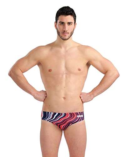 ARENA Marbled Bañador, Azul Marino Rojo Multi, 140 para Hombre
