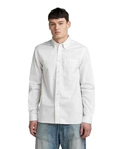 G-Star para Hombre One pkt Regular Shirt LS, Blanco (White D24292-A504