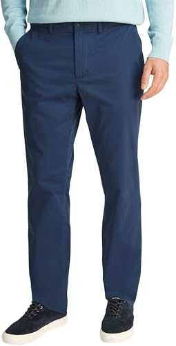 Tommy Hilfiger Chino Hombre Denton Chino Satin Straight Fit, Azul (Aeg