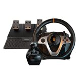 Krom K-WHEEL PRO – NXKROMKWHLPRO – Juego de volante, pedales y palanca