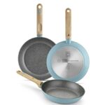 BRA Nordik Set de sartenes 18-22-26 cm de diseño nórdico de aluminio f