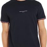 Tommy Hilfiger Hombre Camiseta manga corta Tipped Tee Cuello redondo,