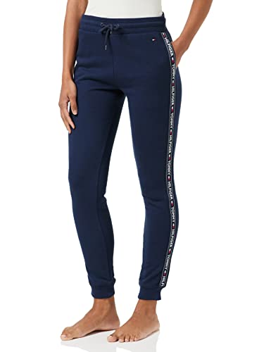 Tommy Hilfiger Pantalón de Chándal Mujer Sweatpants Largo, Azul (Navy