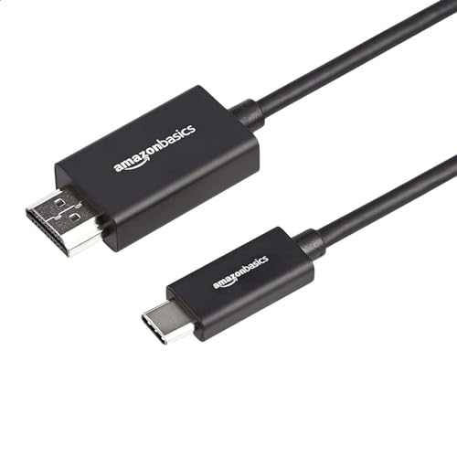 Amazon Basics Cable de aluminio de adaptador de USB-C (fuente) a HDMI