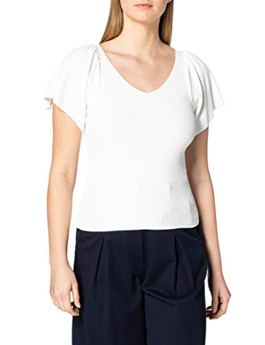 ONLY Onlleelo S/S Back Pullover Knt Noos Camiseta, Eggnog, M Mujeres