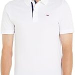 Tommy Jeans Polo de manga corta Hombre Slim Fit, Blanco (White), 5XL