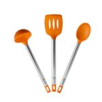 BRA Efficient Set 3 utensilios cocina, 36.5 cm, espátula, cuchara, caz
