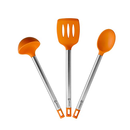 BRA Efficient Set 3 utensilios cocina, 36.5 cm, espátula, cuchara, caz