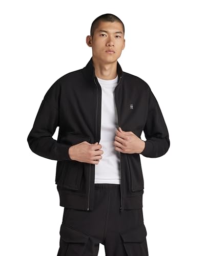 G-Star para Hombre Sudadera Rovic Zip Through Loose, Negro (dk Black D