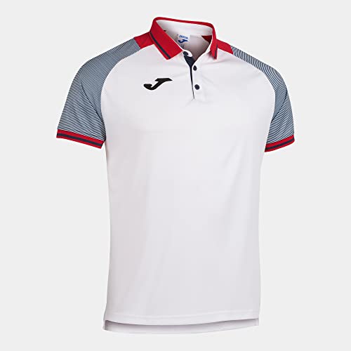 Joma Essential II Polos Caballero, Hombres, Blanco Marino, 5XS