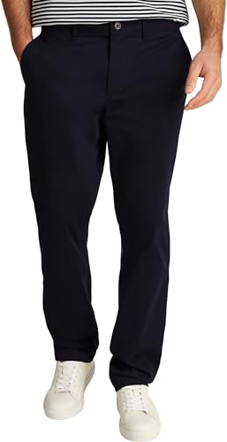 Tommy Hilfiger Chino Hombre Denton Chino Satin Straight Fit, Azul (Des
