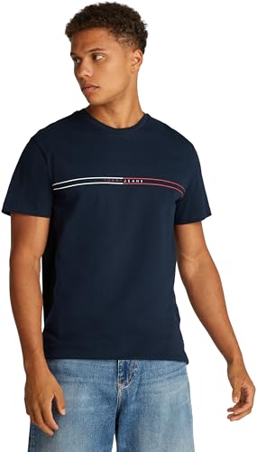 Tommy Jeans Camiseta de Manga Hombre Slim Entry Graphic tee con Cuello