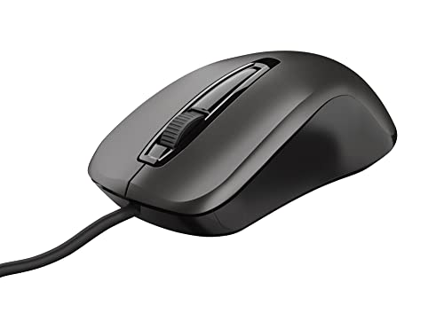 Trust Carve Raton Óptico con Cable (Conexión USB, 3 Botones y Rueda de