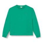 Tommy Hilfiger Sudadera Mujer Curve Sin Capucha, Verde (Olympic Green)