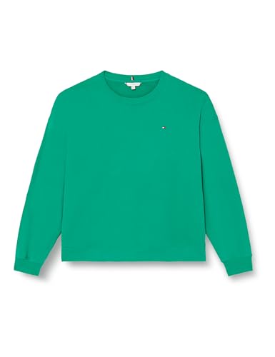 Tommy Hilfiger Sudadera Mujer Curve Sin Capucha, Verde (Olympic Green)