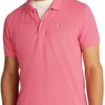 Tommy Jeans Polo de Manga Corta Hombre Slim Fit, Rosa (Preppy Pink), X