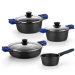 BRA Advanced | Batería 7 Piezas Aluminio Fundido Antiadherente, Apta p