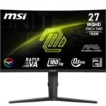MSI mag 275CQRF QD E2 Monitor Curvo Gaming WQHD 27 Pulgadas, 1500R, 25