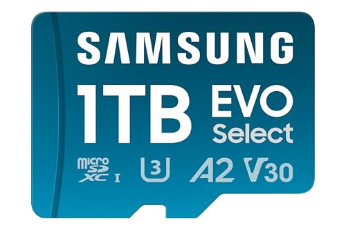 Samsung – Tarjeta MicroSD EVO Select 2023 (1 TB, Velocidad de Lectura,