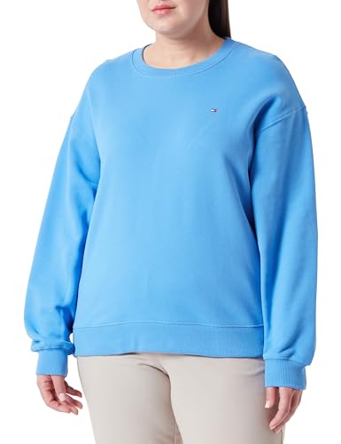 Tommy Hilfiger Sudadera Mujer Curve Sin Capucha, Azul (Blue Spell), 46