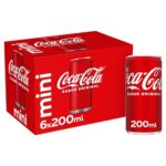Coca-Cola Sabor Original – Refresco de cola, Pack 6 mini latas 200 ml