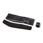 Amazon Basics Conjunto de teclado y ratón inalámbricos ergonómicos (te