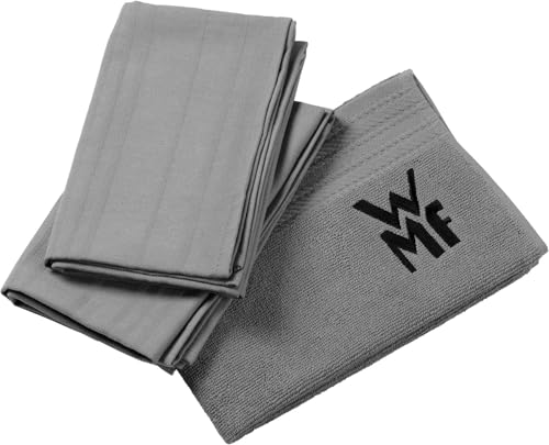 WMF -Set 3 Paños de Cocina, Algodón, Gris, 3 Unidades