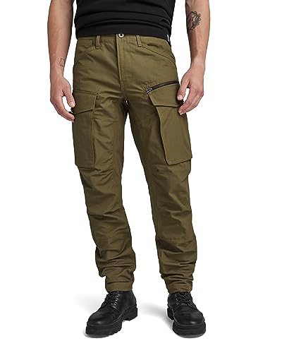 G-STAR Rovic Zip 3d Regular Tapered Pants Pantalones, Verde (Dark Oliv